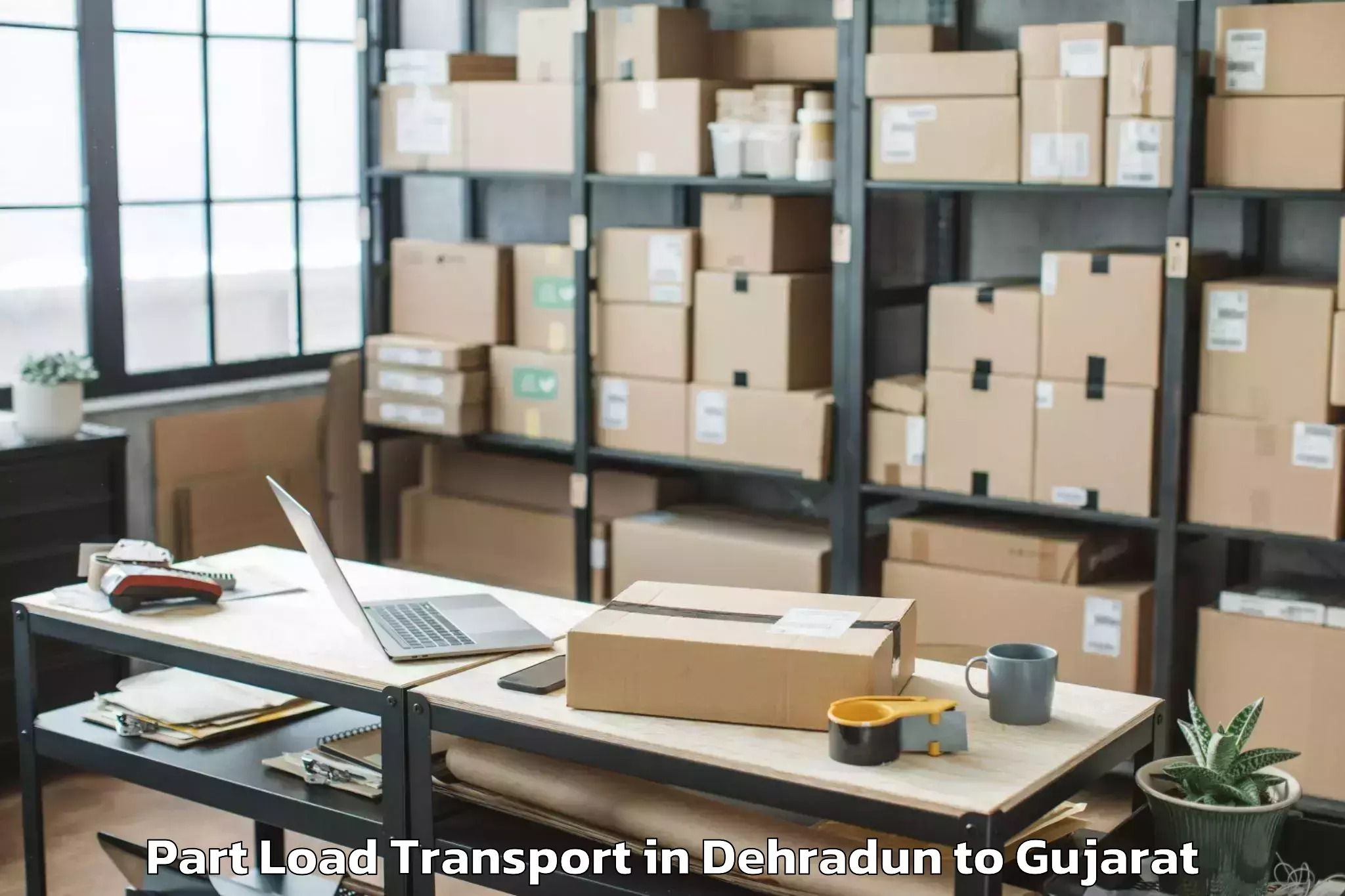 Affordable Dehradun to Manavadar Part Load Transport